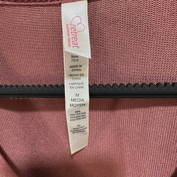 Retreat by Rhonda Shear Womens Size M Rose Mauve Short-Sleeve Lounge Top NWOT - Picture 4 of 5